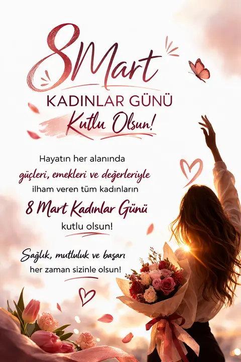 8 Mart Kadinlar Gunu Kutlamasi mesaji