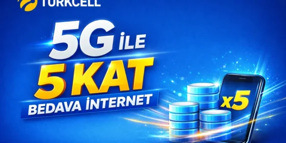Turkcell 5 Kat Bedava İnternet Kampanyası (5G ile Beşliyoruz) Nedir? Nasıl Alınır?